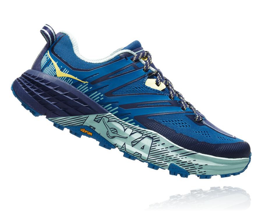 Hoka One One トレイルシューズ レディース 青 - スピードゴート 3 - PJ6791350